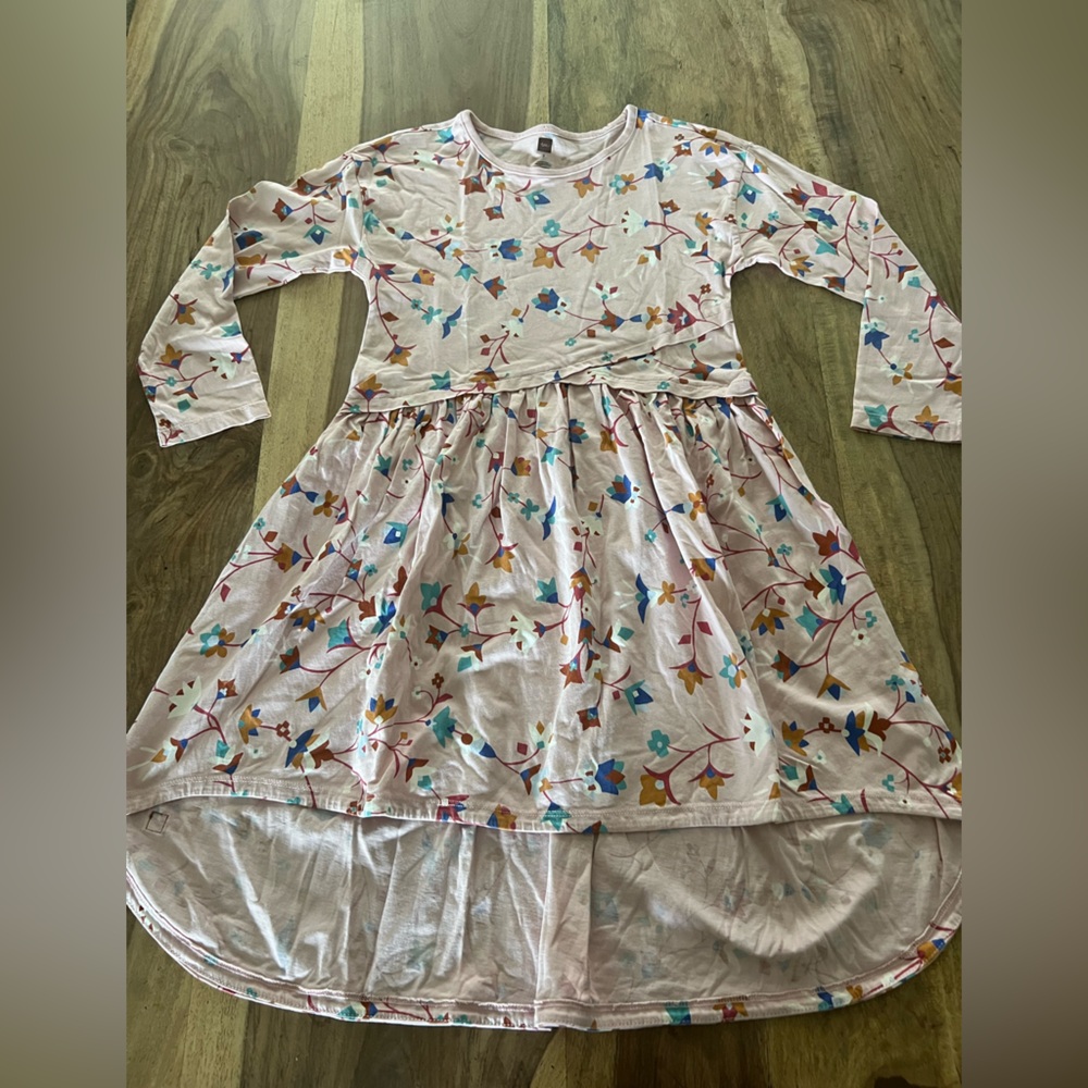 Tea Collection high low Floral Long Sleeve Dress size 7
